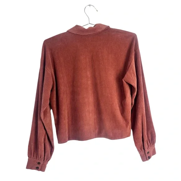 Madewell Corduroy Crop Shirt-Jacket Size S - Picture 5 of 6